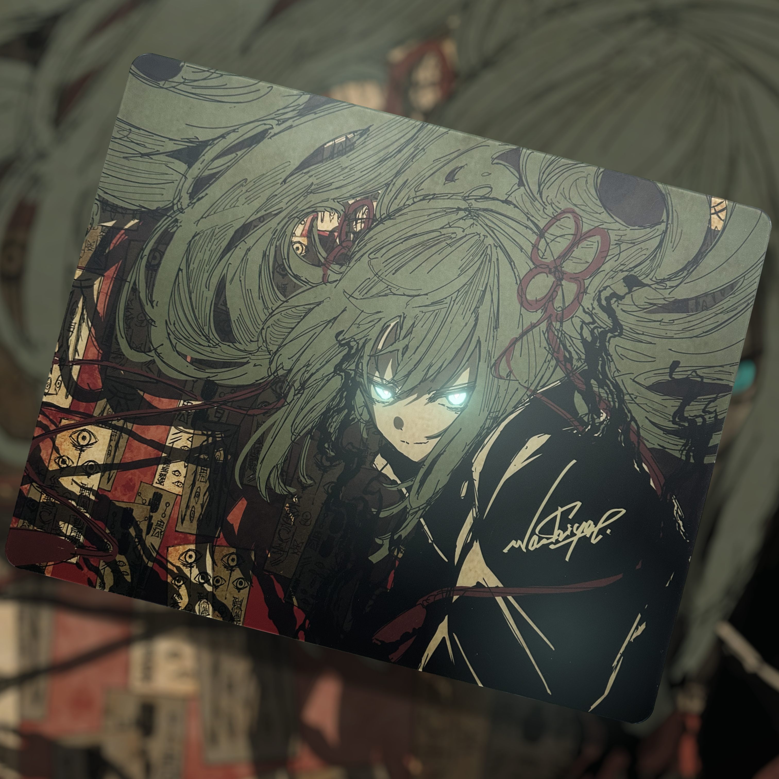 AbyssGaming ガラス製ゲーミングマウスパッド Abyss × WaShiYa [ひすい]